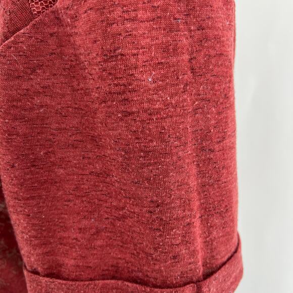 Miss Me MEDIUM Rustic Red Studded Southwestern Sheer Mesh Back Tee Shirt - Picture 7 of 9